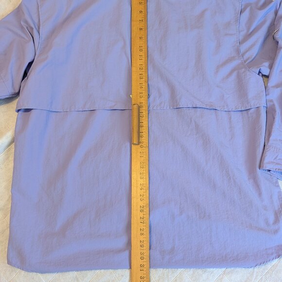 Columbia PFG Bahama II Long Sleeve Omni-Shade Button-Up Shirt Blue Size Large - Picture 16 of 16